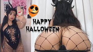 Halloween 2020 - Succubus summoned - Pornography horror - Sloppy Talking, Blowjob, Plumb Cupcakes - Jizz in Hatch