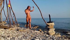 COMPILATION TRAVEL Nude - RUSSIAN Tart Nudist Damsel SASHA BIKEYEVA
